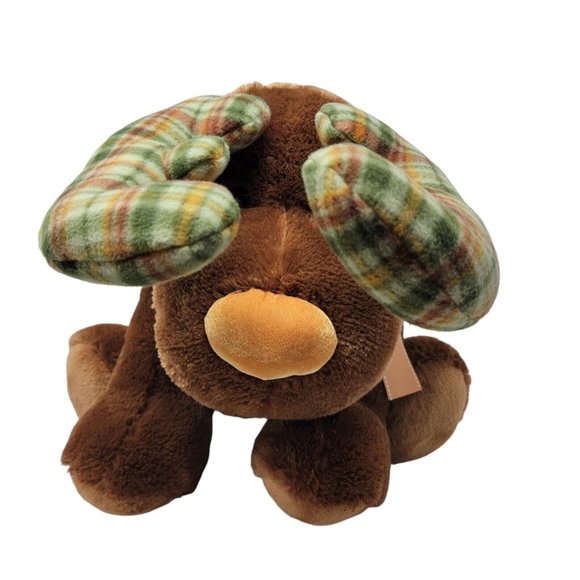 Russ "Marty" Moose Large 18" Plush Stuffed Animal Brown Flannel Antlers